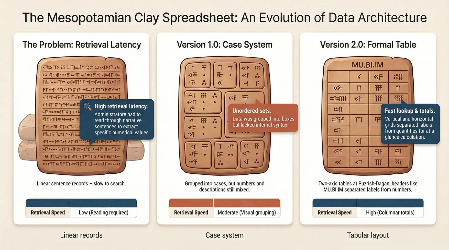 Ancient clay tablets with cuneiform script — the original document management system
